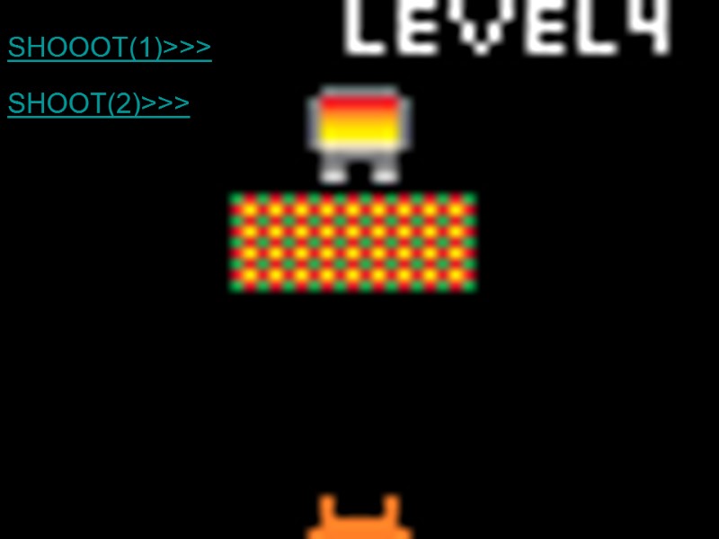 SHOOOT(1)>>> SHOOT(2)>>>